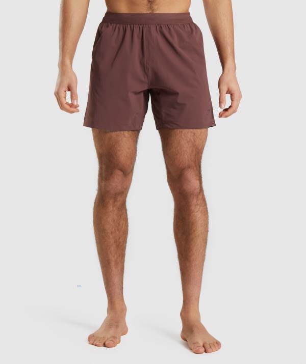 Panske Šortky Gymshark Studio Ruzove Hnede | QC4367982